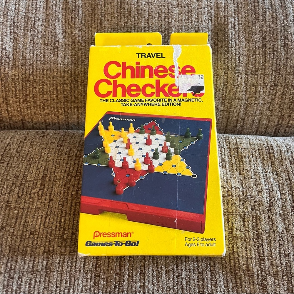 Pressman 1988 vintage games to go travel Chinese checkers